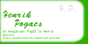 henrik pogacs business card